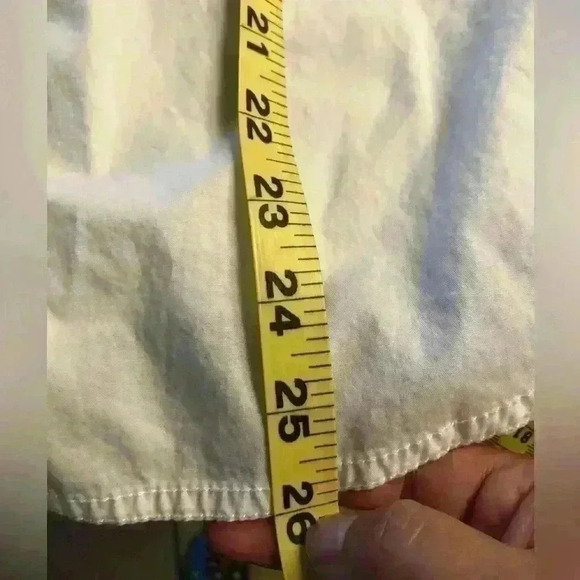 St John's Bay 3/4 Sleeve White Button Down Career Shirt Women Medium Petite - Picture 6 of 8